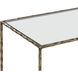 Emine 30 X 26.5 inch Clear / Antique Brass Night Stand